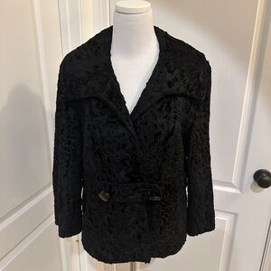 Chic Black Textured Women's Jacket